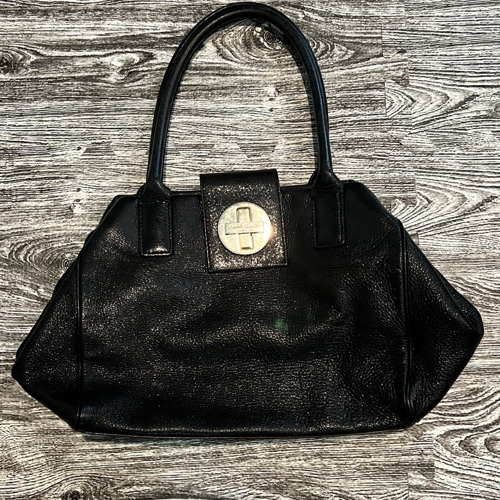 Kate Spade Metallic Black Tote Shoulder Purse